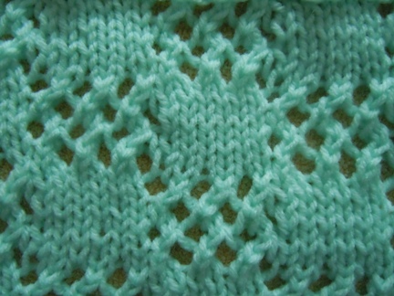 checkerboard lace knitting pattern